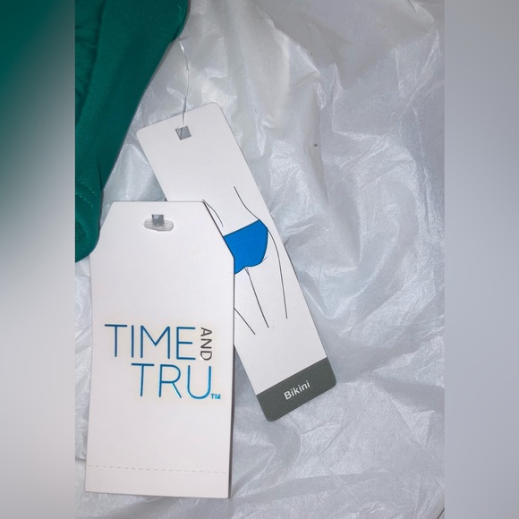 NEW Time & Tru Women’s Green Bikini Bottoms Small Oversized See Measure NWT - Picture 12 of 12